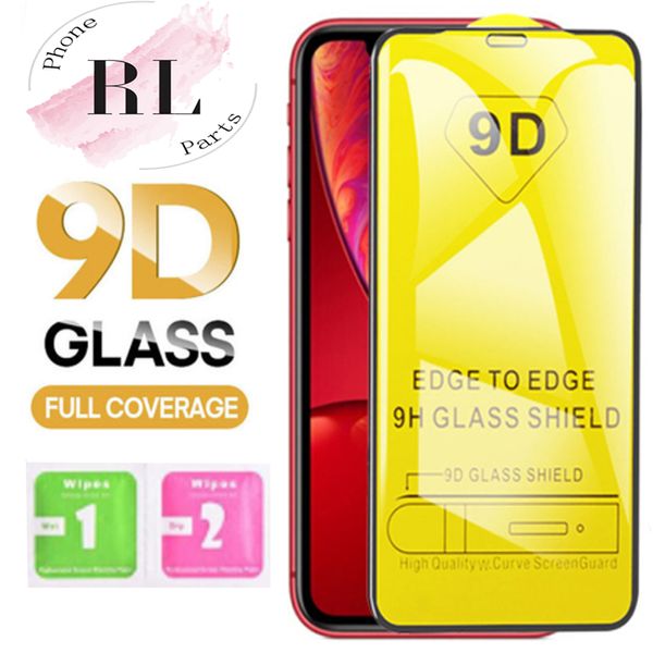 

9D закаленное стекло для iPhone 11 Pro Xs Max X XR 7 8 Samsung S10 A50 M20 9Н полное покрытие Клей протектор экрана