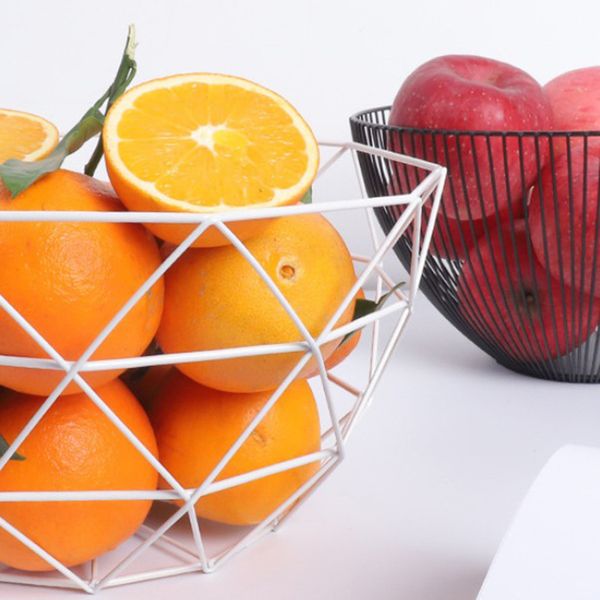 

iron wire vintage bread fruit basket food serving bowl 10x5inch 5kg 2-pack