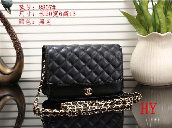 

2019 High quality fashion women's handbag double shoulder bag quilted chain handbag purse wallet free shipping