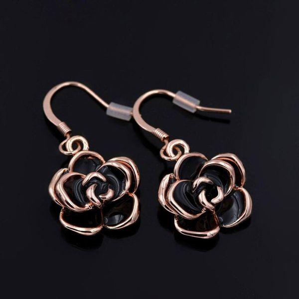 

dangle clip black dangle hook earring jewelry accessories on earrings rose women fashion jewelry accessories, Silver