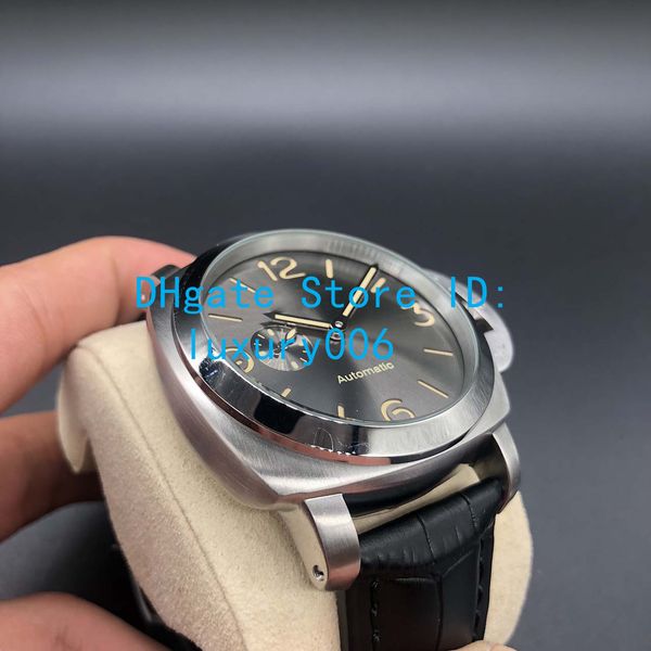 

watch watches gray dial 316l stainless steel pam739 pam00739 automatic mechanical movement men's wristwatches, Slivery;brown