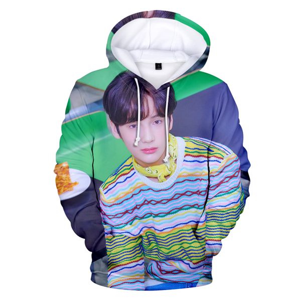 

new korea pop idol team 3d character txt hoodies cool boy sweatshirts men casual coat chic simple man clothes oversized handsome, Black