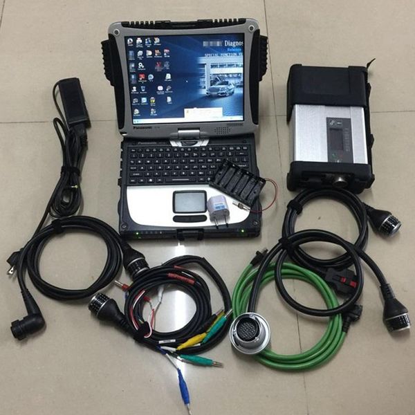 

auto diagnostic-tool mb star c5 with cf-19 toughbook lap4g ram run fast installed 360gb ssd for mercedes