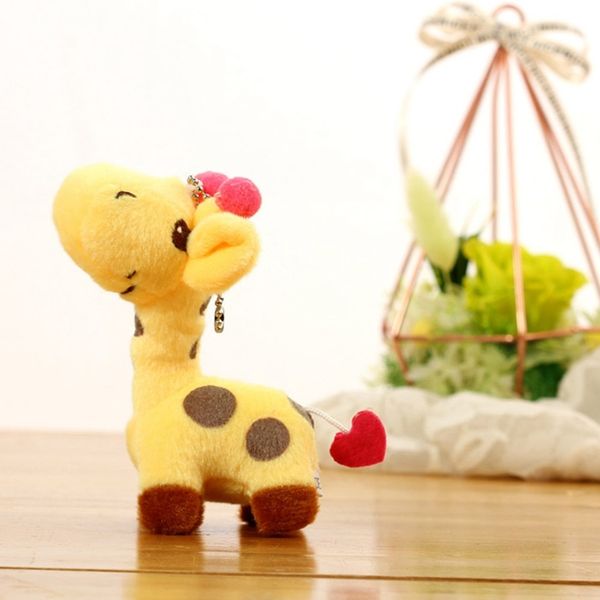 

lovely giraffe plush toy pendant soft deer stuffed cartoon animals doll baby kids toy christmas birthday colorful wedding gifts