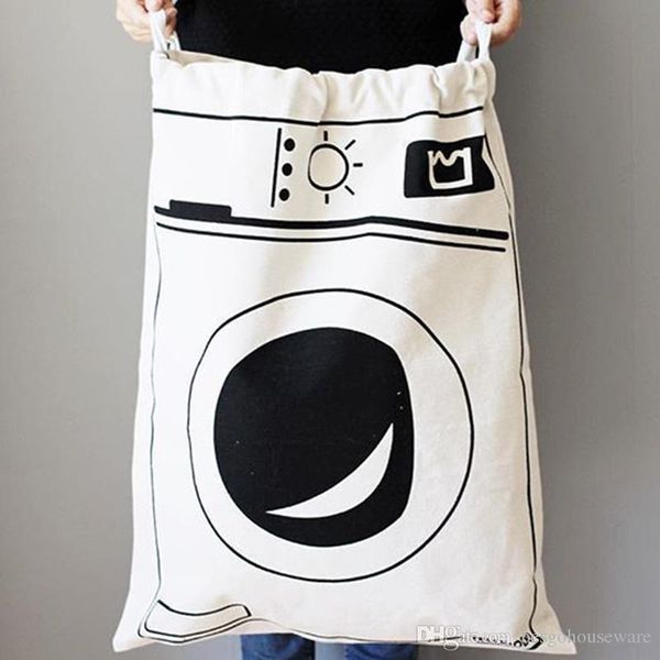 

cotton household storage sundries bag large capacity folding reusable baby toys storage canvas bag portable clothing storage bag bh1662 zx