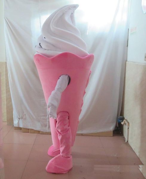 

2019 the head ice cream mascot costume for to wear for sale, Red;yellow