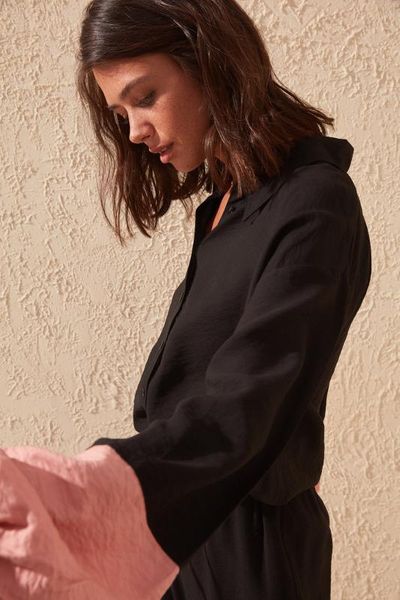 

trendyol with color block rubber detailed shirt twoss20go0007, White