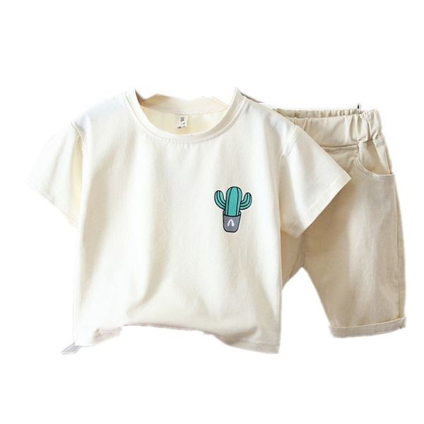 

new summer fashion baby girls clothes children boys cotton t shirt shorts 2pcs/set toddler casual costume infant kids tracksuits, White