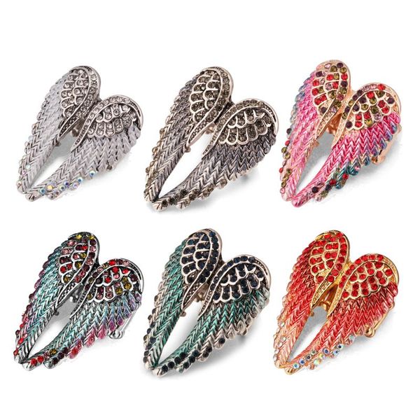 

vintage full rhinestone angel wings rings crystals women fashion jewelry, Slivery;golden