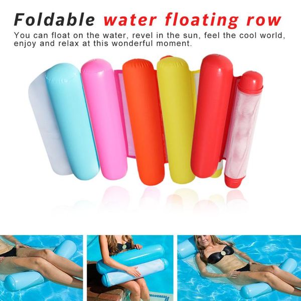

new summer inflatable floating row pool air mattresses beach foldable swimming pool chair hammock water sports piscina 130*73cm