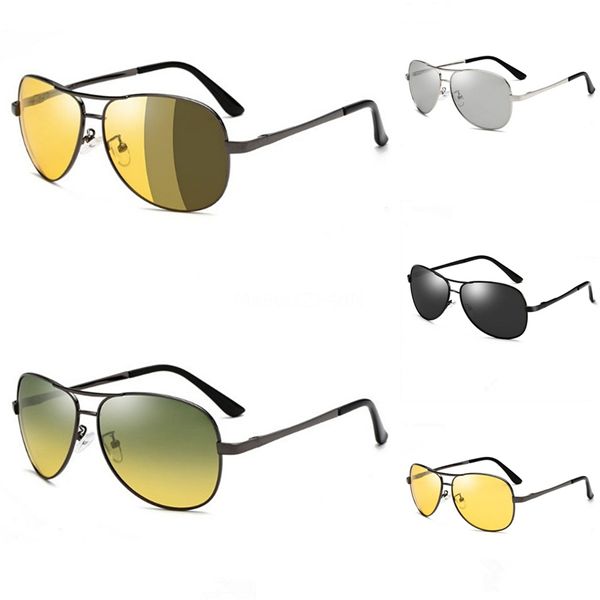 

2020 mens polarized night driving sunglasses men brand yellow lens night vision driving glasses goggles reduce glare #20812, White;black