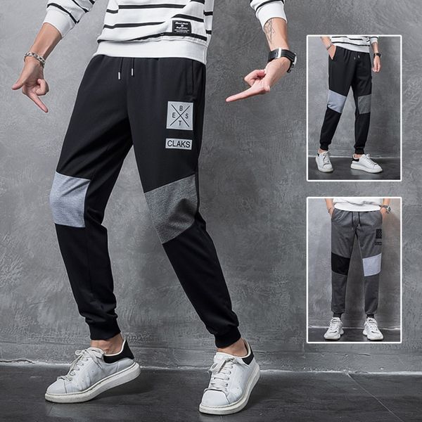

mens designer casual cotton stretch fashion handsome sports pants1brr, Blue