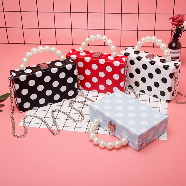 

fashion shoulder bag female crossbody bag handbags women bags pearl wave point chain women's bags