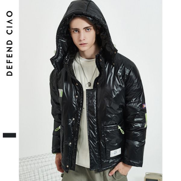 

mens designer down coat luxury badge sticker thick clothes brand casual warm hooded jackets winter outdoor streetwear quality, Black