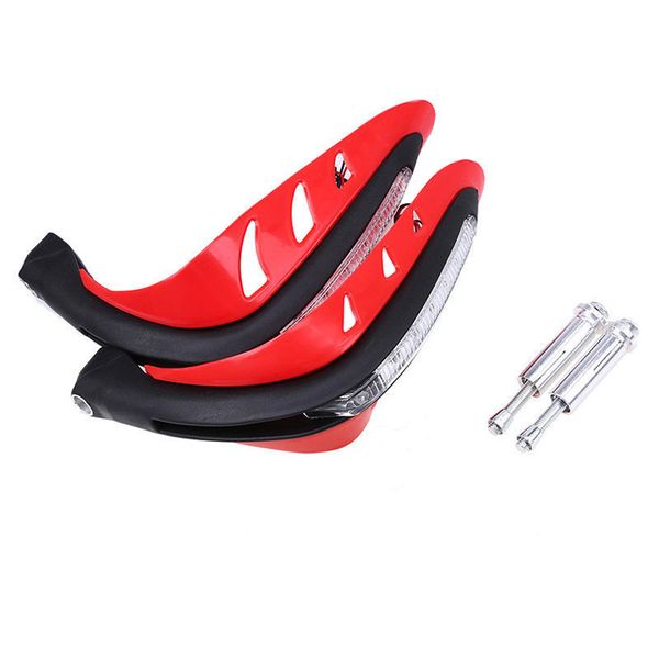 

1 pair motorbike handbar protector with led daytime running lights handguards f-best