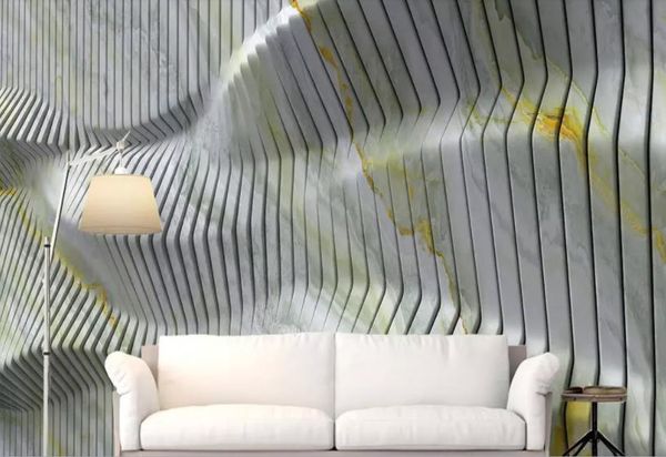 большие 3D обои росписи абстрактных геометрических сплошной кривой мрамор детская комната фон стены обои для стен 3d papel де parel
