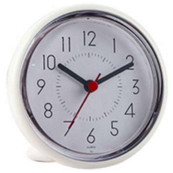 

quality bathroom wall clock,waterproof suction cup silent non ticking clocks with stand for desk bedroom home office school(4
