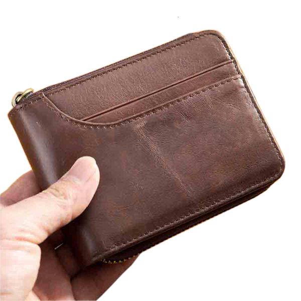 

brand genuine leather men wallets short coin purse small wallet cowhide leather card holder pocket purse men wallets, Red;black