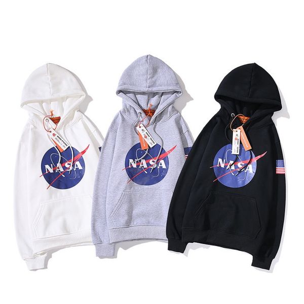 

nasa nasa модные мужские дизайнерские толстовки для женщин весна осень повседневные толстовки толстовки модные печатные толстовки для мужчин, Black