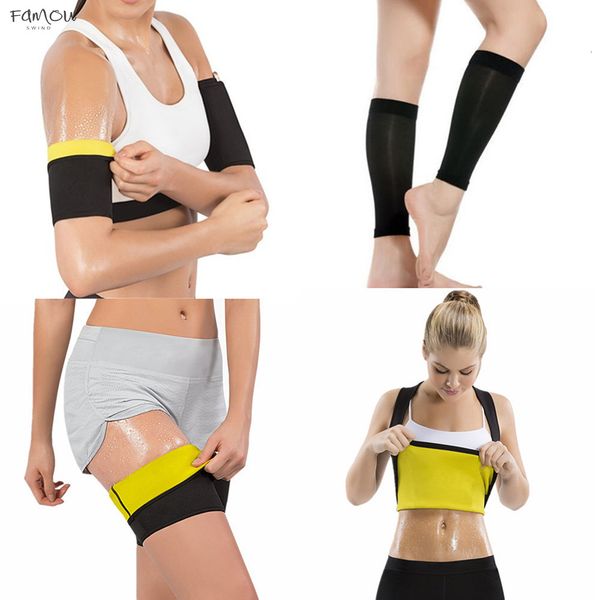 

Shapers Women Sweat Sauna Slimming Shirt Hot Body Shaper Arms Polyester Sleeves Leg Sleeves Thigh Weight Trainer Calf Shapewear Loss Suits