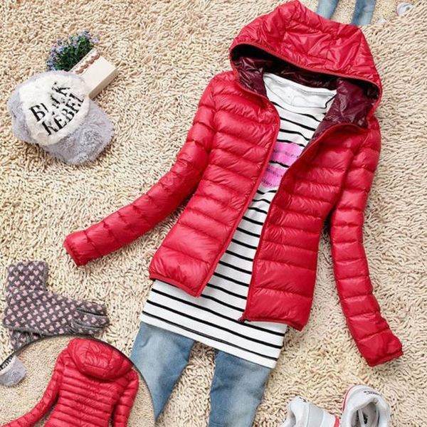

women's long sleeve hooded thin cotton jacket winter warm candy color slim coat casual loose warm fashionable hooded outwear, Black