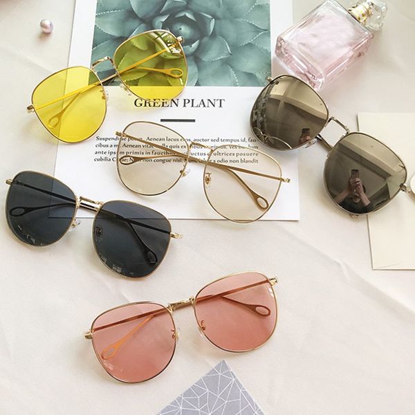 

women fashion european and american style sunglasses women ocean film elliptical large frame sun glasses 5 styles 2019, White;black