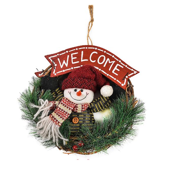

decorative flowers & wreaths hanging doll multipurpose easy apply mini artificial rattan door home gifts pendant christmas wreath party roun