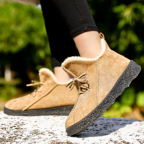 

new women's shoes autumn winter womens warm plush winter shoes women comfortable outdoor boots for female, Black