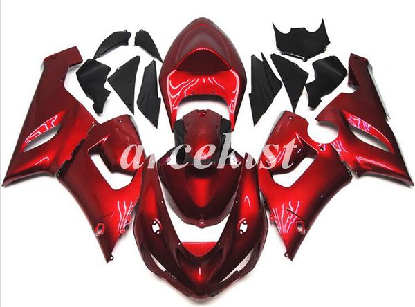 

4 gifts new abs motorcycle fairings kits fit for kawasaki ninja zx-6r zx6r 2005 2006 6r 05 06 body set custom red wine