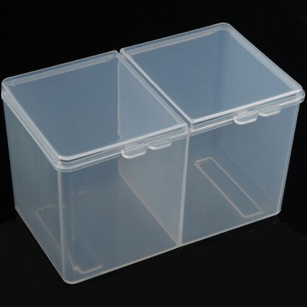 

новый ногтей ясно отсеки организатор контейнер очистки держатель pad гель хлопок япония стиль remover польский ящик для хранения тампон