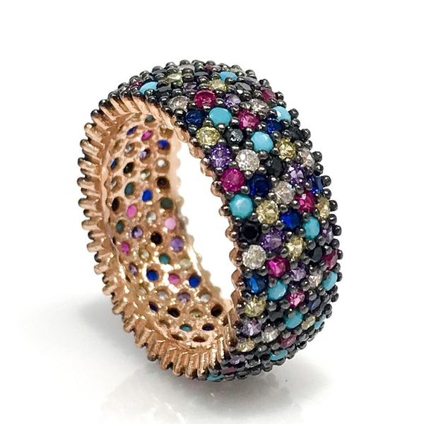 

diamond workmanship guaranteed colorful 5 must tamtur silver ring, Golden;silver