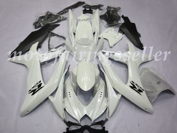 

new abs plastic fairings kit fit for suzuki gsxr600 gsxr750 gsx-r600 r750 k8 2008 2009 2010 injection mold gloss white and black