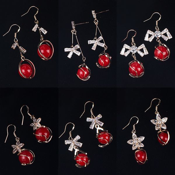 

manxiuni simple red pearl dangle 2020 female vintage alloy fashion woman earrings jewelry dropshpping wedding, Silver