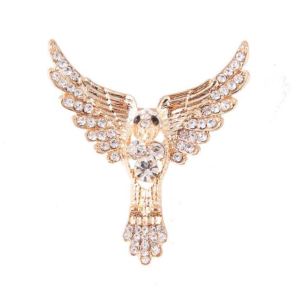 

atmosphere personality fully-jewelled eagle accessories chest buckle men and women accessories, Gray