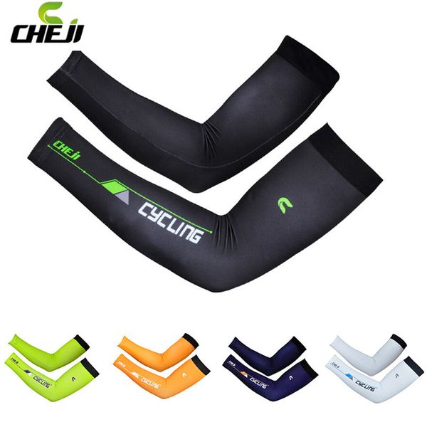 

cheji cycling arm warmers breathable uv protection mtb bike bicycle sleeves arm warmer oversleeve ridding manguito ciclismo, Black;gray