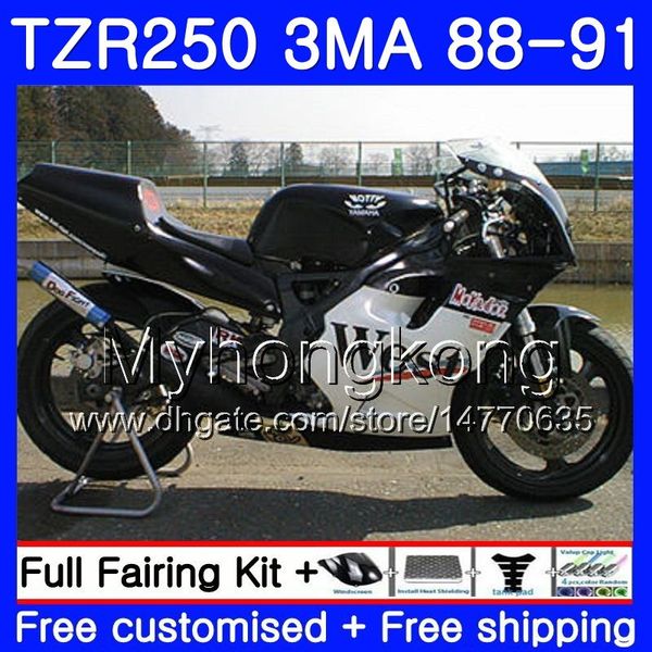 YAMAHA TZR250RR RS RR YPVS TZR250 için gövde 88 89 90 91 244HM.24 TZR-250 TZR250 3MA TZR 250 Siyah batı stoğu 1988 1989 1990 1991 Fairing kit