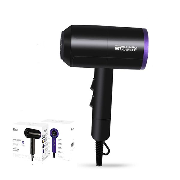 

constant temperature negative ion hair dryer household travel use blow dryer straightener 3 mode multifunction styling tools, Black
