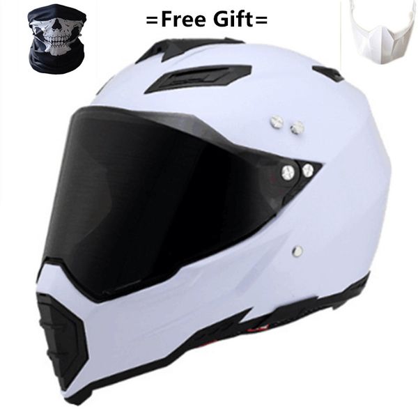 

off-road helmets downhill racing mountain full face helmet motorcycle moto cross casco casque capacete white