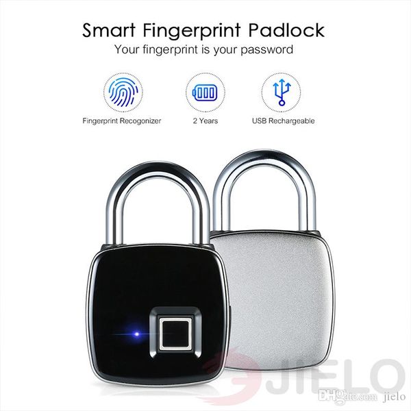 

fingerprint lock z1 usb rechargeable smart keyless guard ip65 waterproof anti-theft security padlock door luggage case lock wholesale