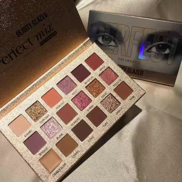 

Makeup palettebeauty glazed perfect 18color eye hadow palette matte himmer metalic eye hadow dhl hipping