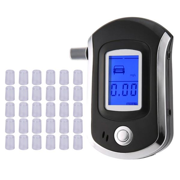 

at6000 alcohol tester with 31 mouthpieces professional digital breath breathalyzer with lcd dispaly bafometro alcoholimetro df