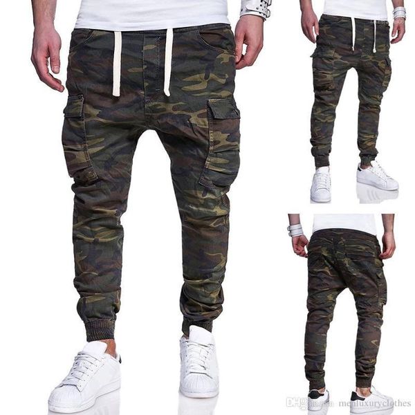 

sweatpants mens designer jogger camouflage pencil pants pockets design casual trousers, Black