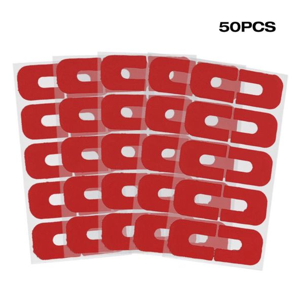 

50pcs manicure tools nail spill tool red household disposable nail polish polish spill-proof elastic sticker, Red;pink