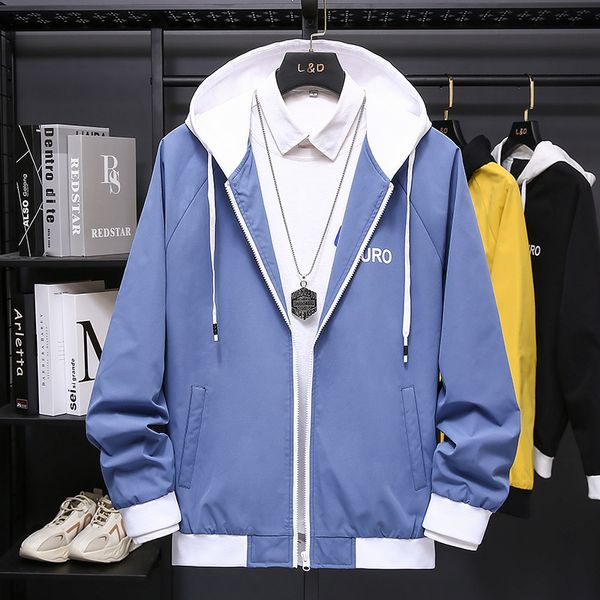 

new 2019 waterproof casual spring autumn hooded jackets male hooded spring coats outerwear male clothing, Black;brown