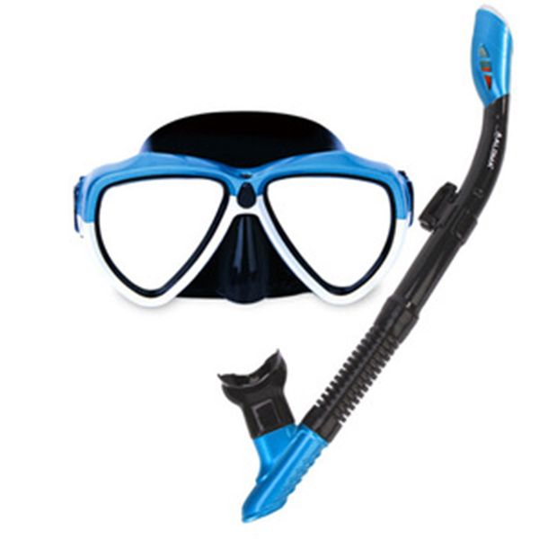 

professional silicone diving mask snorkeling anti-fog goggles set diving goggles with snorkel tube swimming equipment
