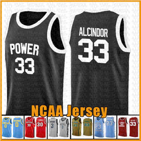 

st. joseph's high school 33 kareem abdul-jabbar ferdinand lewis alcindor basketball jersey college university jerseys fdg6ty, Black