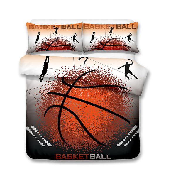 

punctiform basketball 3d bedding set print duvet cover set lifelike bed sheet .twin.full..king
