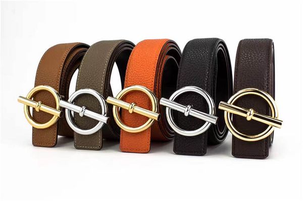 

fashion brand belt fashion smooth buckle belt 2019 latest style 2520003, Black;brown