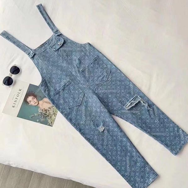 

Fa hion women vintage luxury de igner hole traight jean pant girl jacquard long pant female runway high end brand cowboy long trou er