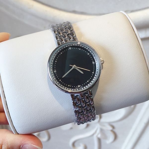 

a pcs/lot 2020 new fashion women watch shell dial rose gold brand stainless steel luxury lady wristwatch classic quartz jewelry buckle, Slivery;brown